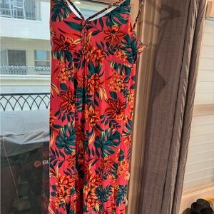 Derek Heart Vibrant Pink Floral Dress